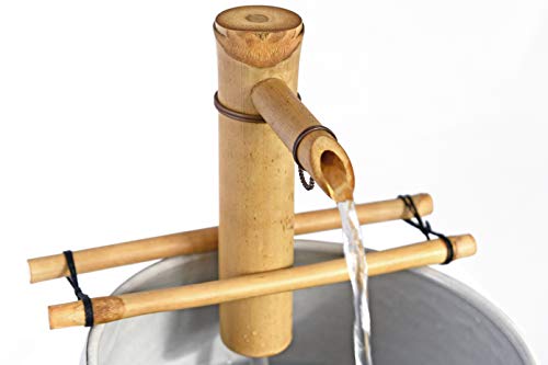 Bamboo Accents Water Fountain with Pump IndoorOutdoor Fountain 7 Adjustable BranchStyle Support Arms Smooth SplitResistant Bamboo for a DIY Household Zen Oasis