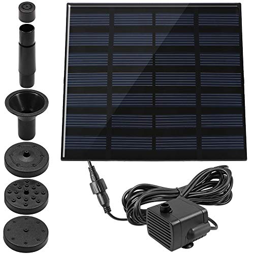 14 W Birdbath Fountain maxin Solar Power Water Pump Panel Kit Submersible Water Pump for Bird BathFish TankSmall Pond Garden Decoration