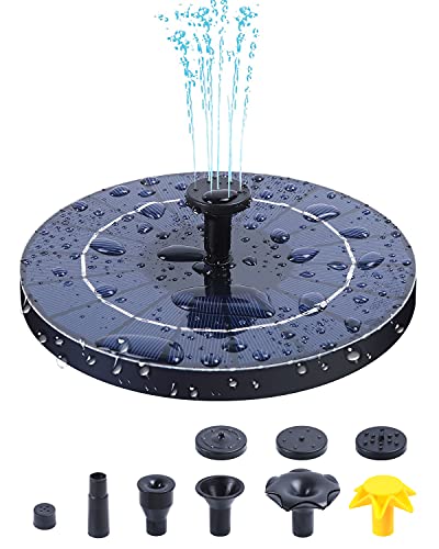 35W Solar Fountain Pump for Bird Bath Ohuhu Solar Powered Water Fountains with 7 Spraying Patterns  Large Solar Panel for Birdbath Garden Pond Fish Tank Swimming Pool Outdoor Decoration