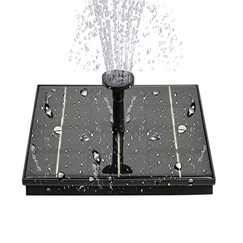 HooYan Solar Fountain Pump4W Solar Powered Birdbath Fountain PumpFree Standing Floating Water Pump for PondGardenPoolFish Tank Aquarium