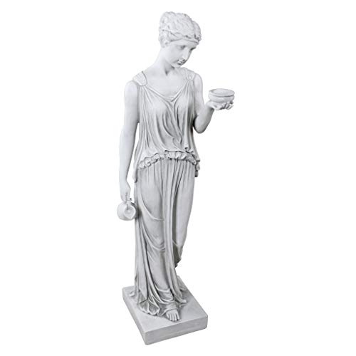 Design Toscano KY71304 Hebe The Goddess of Youth Greek Garden Statue Large 32 Inch Antique Stone