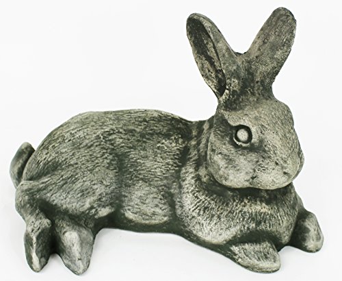 Laying Rabbit Concrete Statue Garden Outdoor Yard Cement Bunny Stone Statues Art