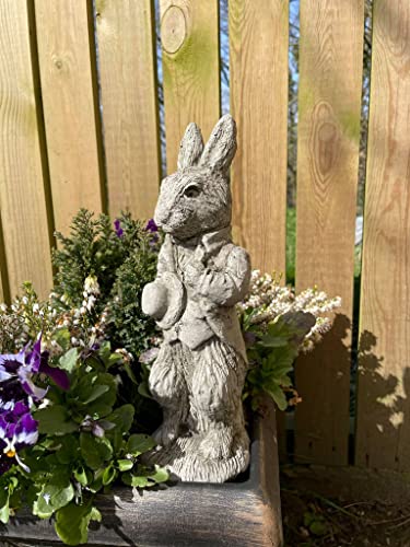 Mini Peter Rabbit Stone Statue  Beatrix Potter Animal Garden Outdoor Lawn Ornament  Made in UK