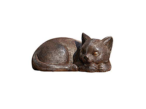 Roman Garden  Bronze Sleeping Cat Statue 35H Garden Collection Resin and Stone Decorative Garden Gift Home Outdoor Decor Durable Long Lasting