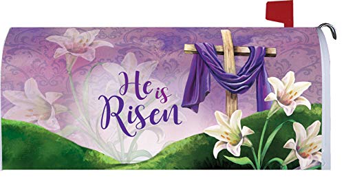 Custom Decor He is Risen Mailbox Makeover  Vinyl with Magnetic Strips for Steel Standard Rural Mailbox Made in The USA  Copyright Licensed and Trademarked Inc