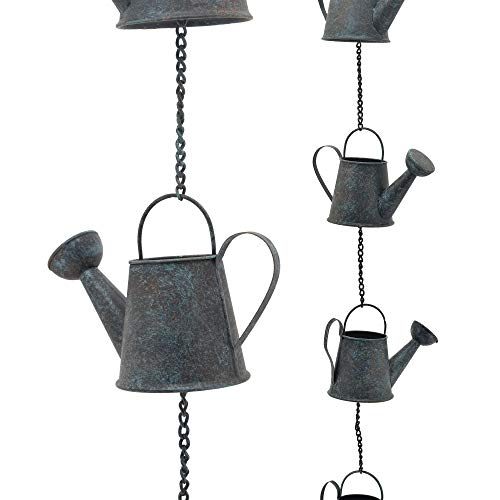 Arcadia Garden Products RC03 Watering Can Rain Chain Antique Blue