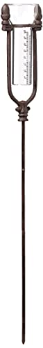 Kalalou Rustic Cast Iron Decorative Rain Gauge Stake Acorn Rain Gauge Brown 32 inches