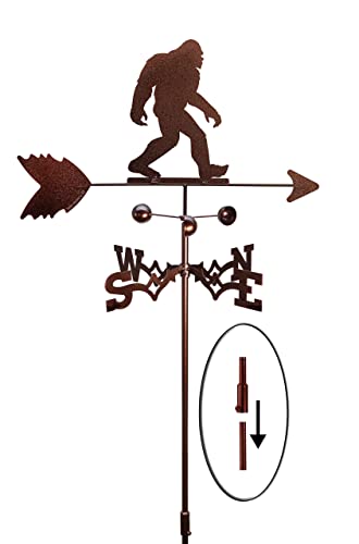 SWEN Products Bigfoot Sasquatch Weathervane (Garden Stake Included)