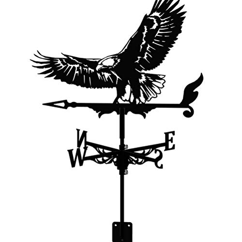 Boxwizard Stainless Steel Bald Eagle Weathervane 5035CM Durable Retro Garden Stake Weather Vane Professional Measuring Tools for Farm