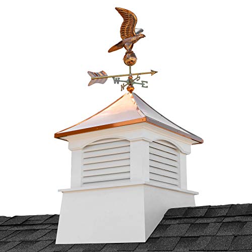 Good Directions 2130CV8815P 30 Square Coventry Vinyl Eagle Weathervane Cupola White