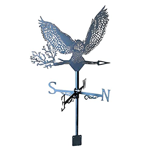 FAKEME Iron Animal Windmills Weathervane Roof Mount Classic Black Weather Vane Ornament for Garage Cupola Barn