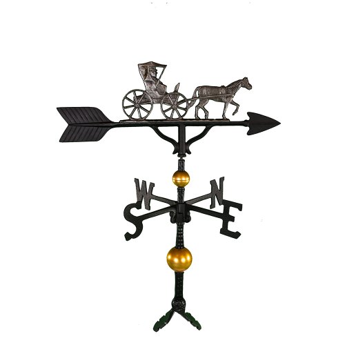 Montague Metal Products 32Inch Deluxe Weathervane with Swedish Iron Country Doctor Ornament