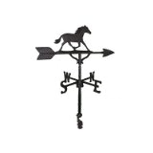 Montague Metal Products 32Inch Weathervane with Swedish Iron Horse Ornament