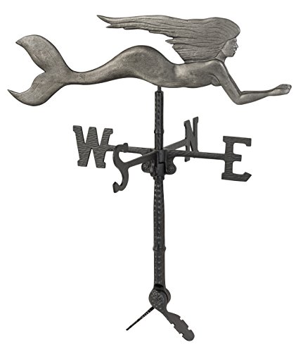 Montague Metal Products Swedish Iron Finish Mermaid Weathervane 32