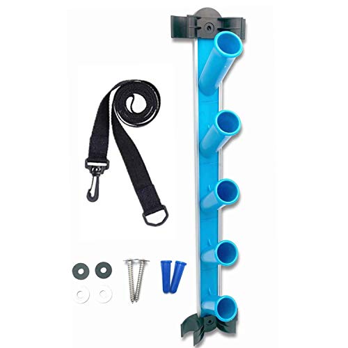 Caddy Pool Equipment Organizer Pool Cleaning Accessory Holder Rack Perfect for Poles Brushes Nets Vacuums and Other Cleaning Attachments