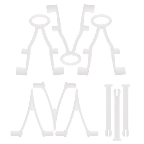 US Pool Supply 9 Piece Pool Accessory Butterfly V Clips  Locking Pins Replacement Set  3 EZ  3 Standard Pole Attachment Clips for Skimmer Net Leaf Rake Brush  3 Vacuum Head Handle Locking Pins