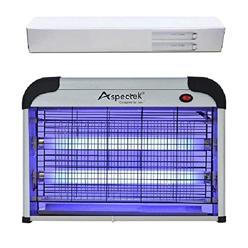 ASPECTEK Powerful 20W Electronic Insect Indoor Killer Bug Zapper Fly Zapper Mosquito KillerIndoor Use Including 2 Pack Replacement Bulbs