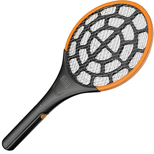Black  Decker Electric Fly Swatter Fly Zapper Tennis Bug Zapper Racket Battery Powered Zapper Electric Mosquito Swatter Handheld Indoor  Outdoor Non Toxic Safe for Humans  Pets