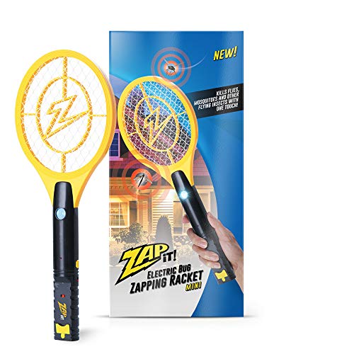 Zap It Bug Zapper Rechargeable Fly Zapper Racket Electric Fly Swatter Mosquito Zapper 4000 Volt USB Charging Cable Mini
