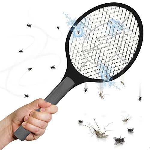 BugzOff Electric Fly Swatter Destroys Insects in Seconds Mosquito Repellent  Insect Bug Killer Best Zapper Racket for Flies  Swat Wasp Insect Repellent Indoor and Outdoor Trap  Zap Pest Control