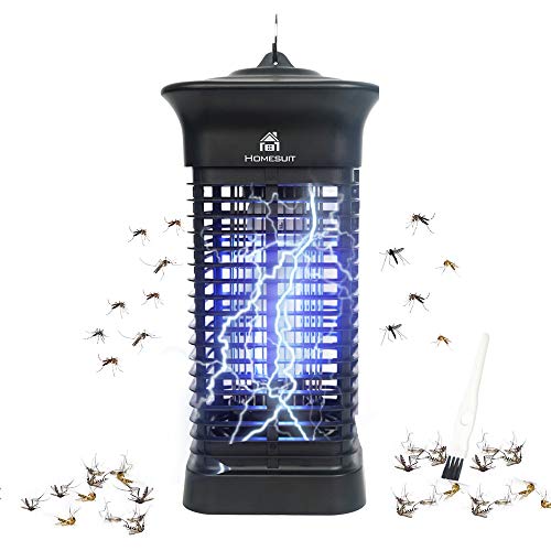 Homesuit Bug Zapper 15W for Outdoor and Indoor High Powered 4000V Electric Mosquito Zappers Killer  Waterproof Insect Fly Trap Outdoor Electronic Light Bulb Lamp for Home Backyard Patio