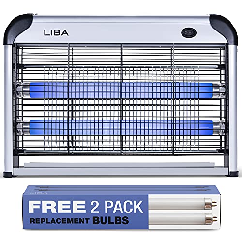 LiBa Zapper Electric Indoor House Zapper Powerful 2800V Grid  Two Extra Replacement Bulbs