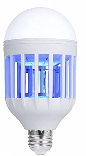 Bug Zapper Light Bulb 2 in 1 Mosquito Killer Lamp LED Electronic Insect  Fly Killer Indoor  Outdoor Insect Zapper insect traps Fly Zapper Safe  NonToxic Silent  Effortless Operation pest control