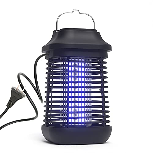 Tysonir Electric Bug Zapper Effective 4200V Electric Mosquito Zappers Mosquito Zappers Mosquito lamp Waterproof OutdoorIndoor Electronic Bug Zapper Light Bulb for Backyard Patio Black