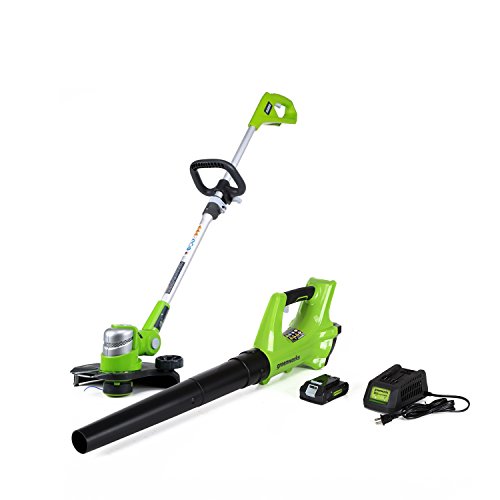 Greenworks Stba24b210 24v Cordless String Trimmer And Blower Combo Pack