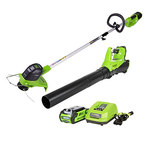 Greenworks Stba40b210 G-max 40v Cordless String Trimmer And Blower Combo Pack