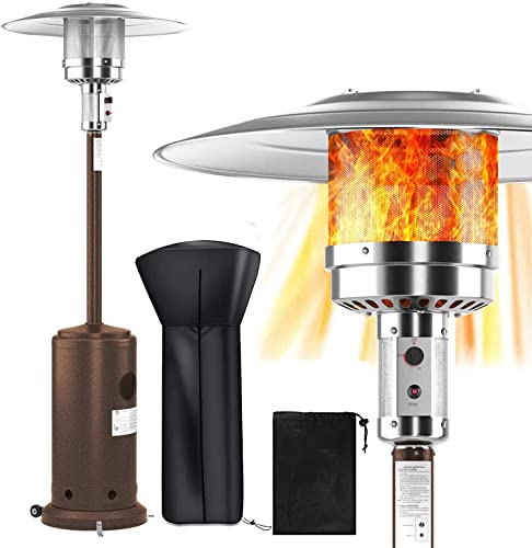 48000 BTU Portable Outdoor Patio Heater  Space Heater Propane Rapid Heating Propane Heater Outdoor Heater with Wheels and Ground Plugs Propane Heater for Garden Party Backyard Restaurant