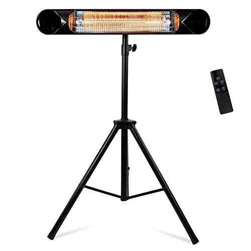 Briza Infrared Patio Heater  Electric Patio Heater  Outdoor Heater  IndoorOutdoor Heater  Wall Heater  Garage Heater  Portable Heater  1500W  use with Stand  Mount to CeilingWall
