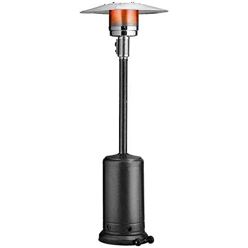 Outdoor Patio Heater Propane Powder Coated 46000BTU Tall Standing Portable Electric Gas Heaters for Outdoor Use with Wheels