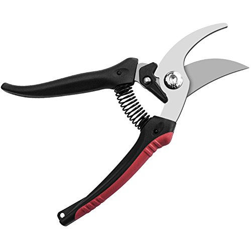 JEOutdoors Pruning Shears Professional High Carbon Alloy Steel Sharp Blade Bypass Hand Pruner Tree Trimmer Garden Shears