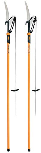 Fiskars 3939511001 Extendable Pole Saw  Pruner 1 Inch Cut Capacity Orange 393 Pack of 1 (Pack of 2)