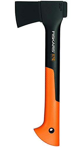 Fiskars Chopping Axe XS X7 Includes Storage and Carrying Case Length 355 cm NonStick Coating High Steel BladeFibreglass Handle BlackOrange 1015618