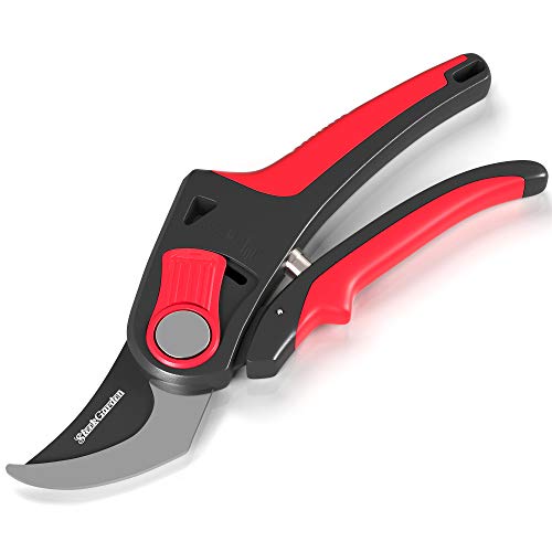 Sleek Garden Hand Pruner Professional Sharp Bypass EZCut Garden Pruning Shears Comfort Plus Handheld Gardening Tools PrunerRust Proof Blades ClippersScissors  Shock Absorber  Cushion