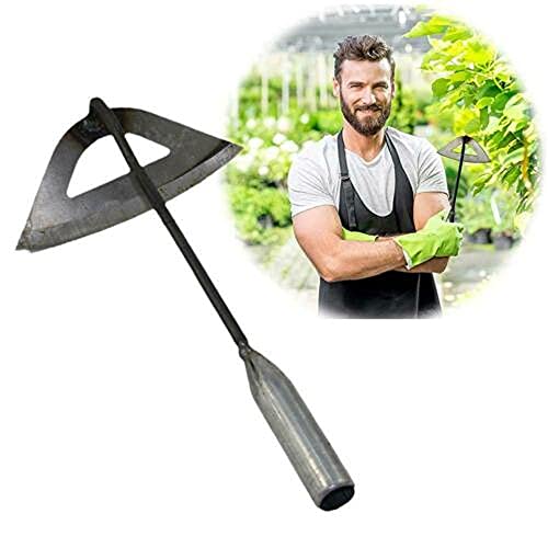 LANTIAN Garden Hoe  AllSteel Hardened Hollow Hoe for Weeding Long Handle Garden Weeding Tools Easy Weeding and Soil Loosening Hoe Garden Tool Durable and effectable Hand Tools (36CM)