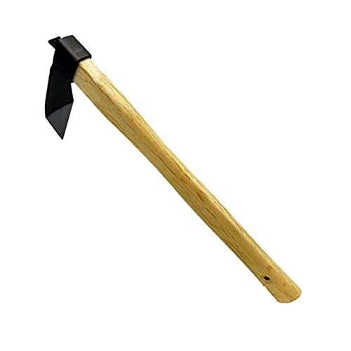 timeriver Portable AllSteel Pointed Hoe Garden Tool with Wooden Handle SwordShaped Hoe Garden Hand Tiller Hand Hoe Weeding Tool for Outdoor Archaeological and Ditching Fertilization (BPointed)