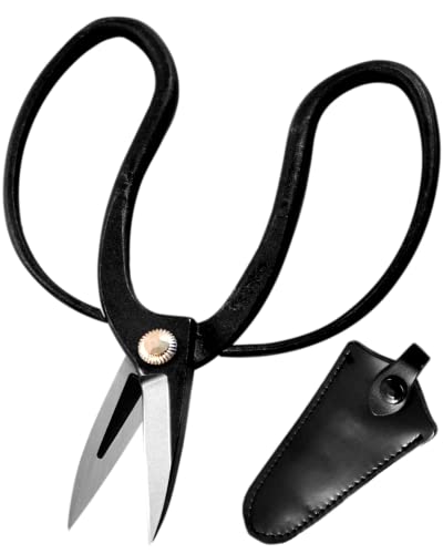 KAKURI Okubo Shears 7 (180 mm) Bonsai Scissors Flower Arranging Scissors Japanese Carbon Steel Professional Garden Tool Black Made in Japan