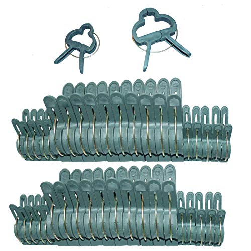 Yinghezu 40 Pcs Plant Support ClipsFlower and VineGarden Tomato Plant Support Clips for Supporting StemsVines Grow Upright ClimbingTool for StraighteningTomato CageTrellis 2 Sizes in one Pack