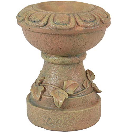 Sunnydaze Vintage Vine and Leaf IndoorOutdoor Gazing Globe Stand  ColumnStyle Garden Pedestal for Stemless Gazing Balls  Ideal for Gardens Patios and Indoor Areas  Autumn Leaf  12Inch