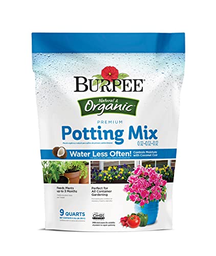 Burpee 9 Quarts  Premium Organic Potting Natural Soil Mix Food Ideal for Container GardenVegetable Flower  Herb Use for Indoor Outdoor Plant