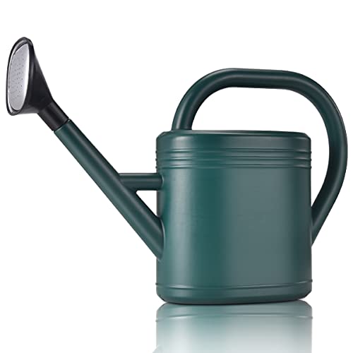 NERUB Watering Can 1 Gallon for Indoor Plants Garden Watering Cans Outdoor Plant House Flower Gallon Watering Can Large Long Spout with Sprinkler Head (Green)
