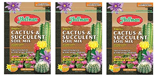Hoffman 10404 Organic Cactus and Succulent Soil Mix 4 Quarts BrownA (Тhree Pаck)
