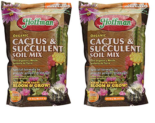 Hoffman 10410 Organic Cactus and Succulent Soil Mix 10 Quarts (2(Pack))