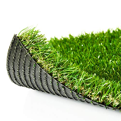 ZGR Artificial Garden Grass 7 x 13 (91 Square ft) Premium Lawn Turf Realistic Fake Grass Deluxe Synthetic Turf Thick Pet Turf Perfect for Carpet Doormat IndoorOutdoor Landscape Non Toxic