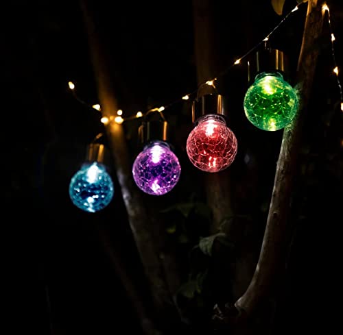 Solpex Hanging Solar Lights Outdoor 8 Pack Solar Christmas Decoration Christmas Ornaments Tree Decorations  Hanging Globe Solar Lights for Garden Yard Patio Lawn Flower Bed