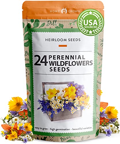 90000 Wildflower Seeds  Bulk Perennial Wild Flower Seeds Mix  3oz Flower Garden Seeds for Attracting Bees Birds  Butterflies  18 Variety Plant Seeds for Planting Outdoor Garden