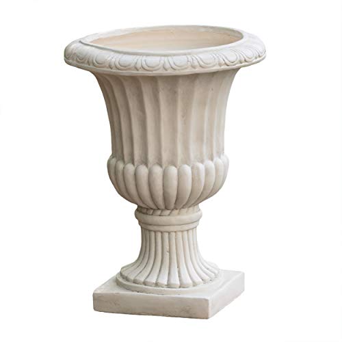 Great Deal Furniture Napoli Antique White Stone Planter